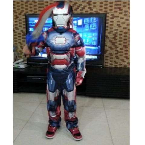 Ironman War Machine Muscle costume for Boys- Blue