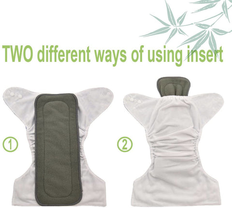 Reusable Cloth Diaper Inserts multipack, Absorbent & Breathable Liners, 5-Layer Microfiber Inserts for Cloth Diapers