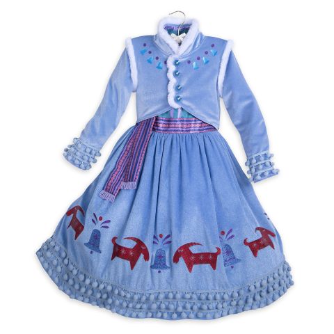 Frozen inspired Anna Princess costume for Girls with Snow Flake Accessories set