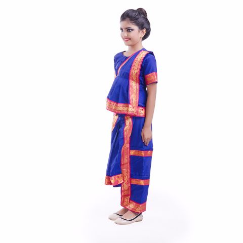 Blue Bharatnatyam Dance Dress