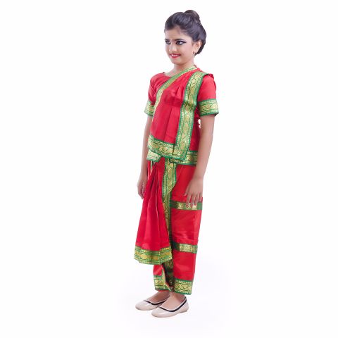 Red Bharatnatyam Dance Dress