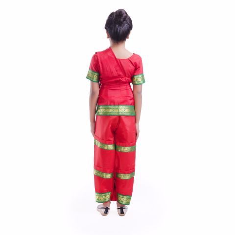 Red Bharatnatyam Dance Dress