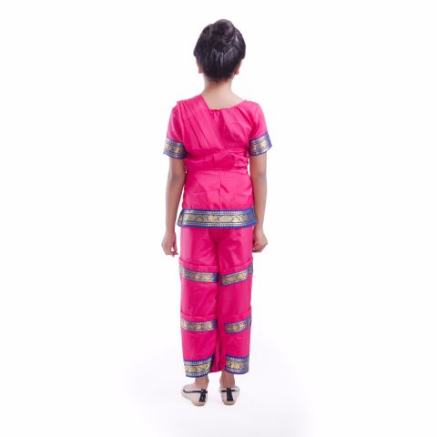 Pink Bharatnatyam Dance Dress