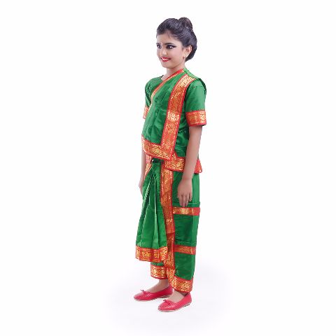 Green Bharatnatyam Dance Dress
