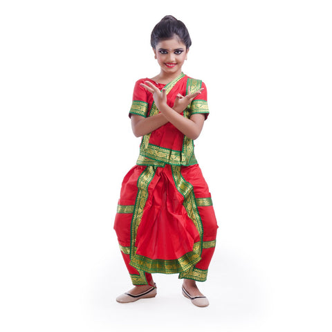 Bharatnatyam Costume-Red
