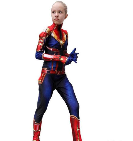 Captain Marvel the super hero Avenger Girl costume for Girls-