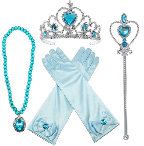 Frozen Queen Elsa Dress up Accessories Set for Girls - Blue