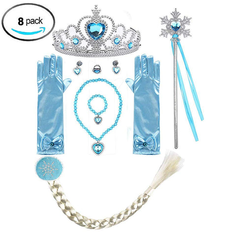 Frozen Princess  Elsa Accessories - Set of 8 for girls