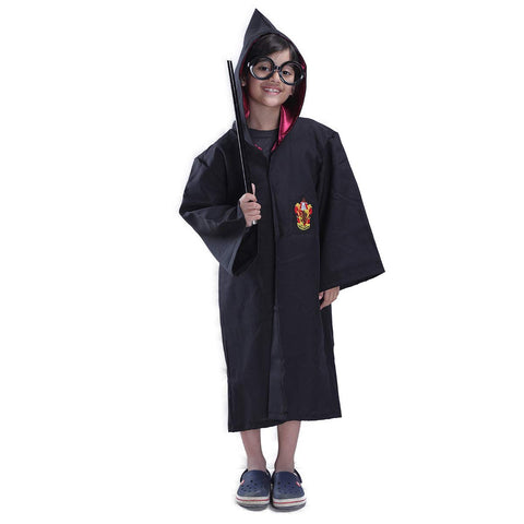 Fancydresswale Harry Potter Gryffindor Robe with Portable Wand and Glasses