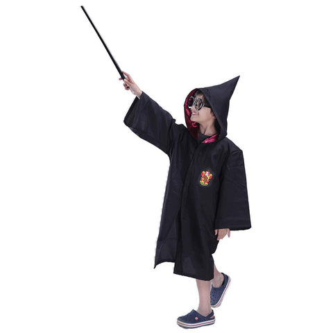 Fancydresswale Harry Potter Gryffindor Robe with Portable Wand and Glasses