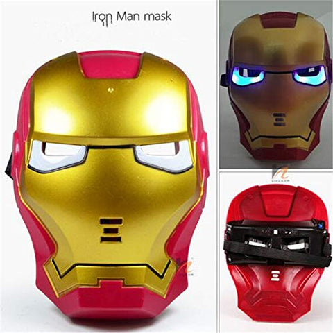 Red- Ironman Superhero The Avengers Costume LED Light Eye Mask,