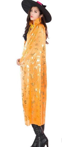 Fancydresswale Halloween Cloak Cape Unisex Adult Role Play Dress up Costume- Orange