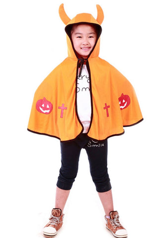 Fancydresswale Children Costumes Pumpkin Style for Halloween and Christmas Sorcerer/Halloween Cloak