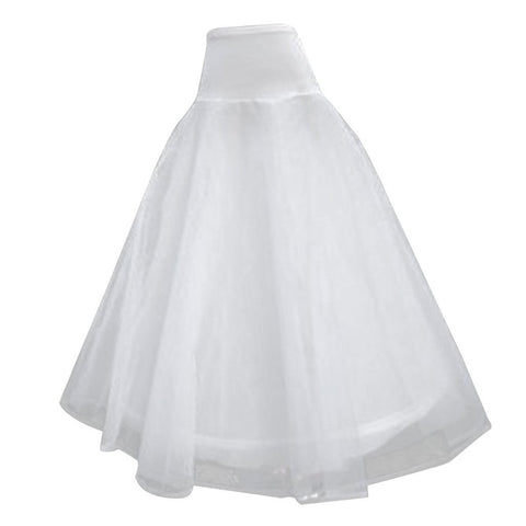 Fancydresswale A-line white Tutu Under Skirt Full Gown Floor-Length Woman tulle  Bridal Dress Gown Slip Petticoat - Free Size White