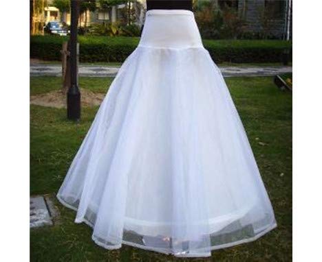 Fancydresswale A-line white Tutu Under Skirt Full Gown Floor-Length Woman tulle  Bridal Dress Gown Slip Petticoat - Free Size White