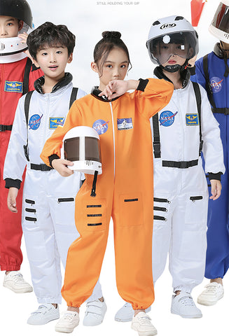 Astronaut suit Profession Cosplay outfit for Kids Orange