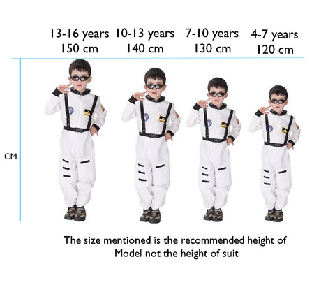 Astronaut Costume Profession Cosplay outfit for Kids White