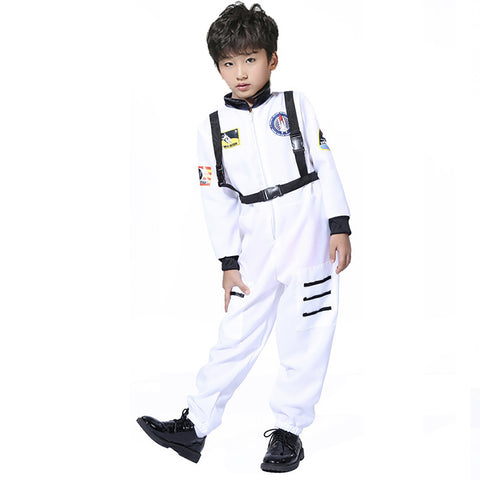 Astronaut Costume Profession Cosplay outfit for Kids White
