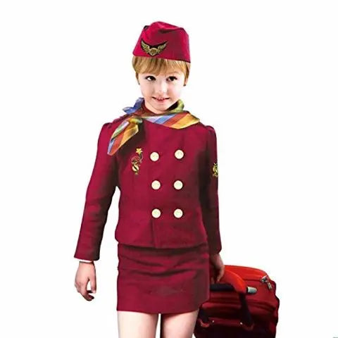 Air Hostess Costume Dress For Girls Fancydresswale