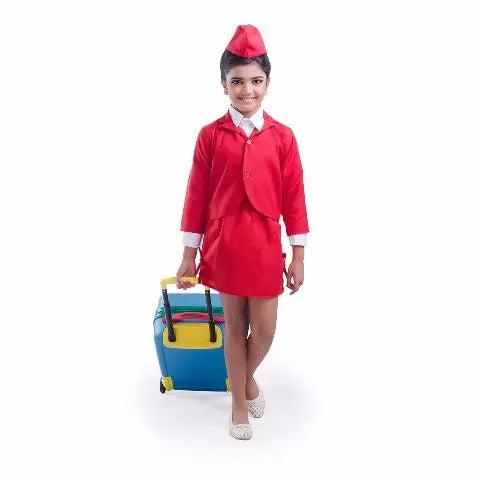 Air Hostess Costume For Girls Fancydresswale