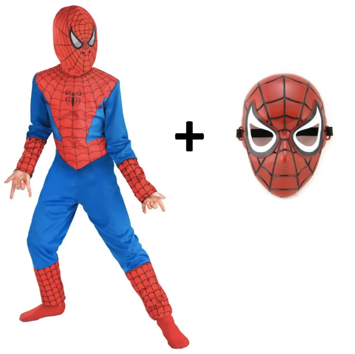 spiderman dress Spiderman dress for boys with plastic mask – fancydresswale.com
