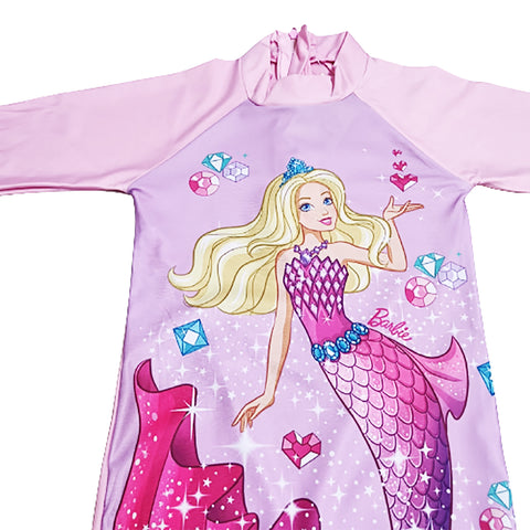 Fancydresswale Barbie Mermaid Full sleeve Swimsuit for kids