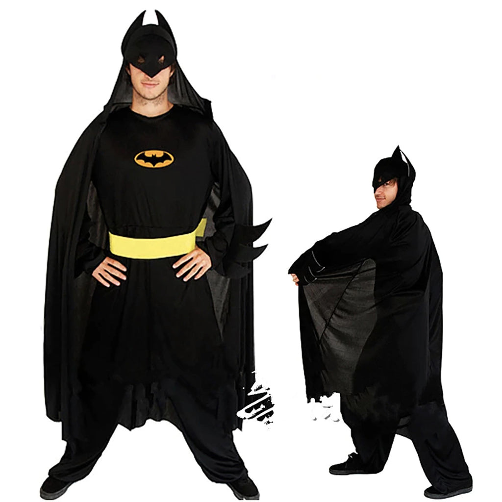Batman Dress for Adults; Superhero Adult costume for party, Role play halloween and Fun