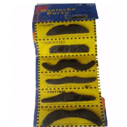 Black 6 Different Types Moustaches Fancydresswale