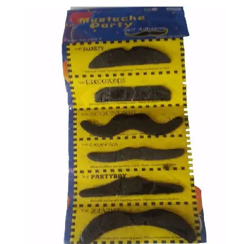 Black 6 Different Types Moustaches Fancydresswale
