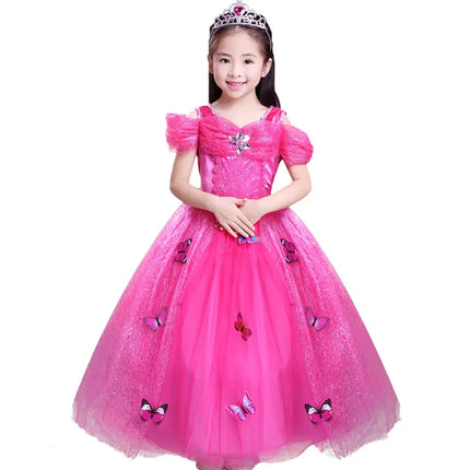 Butterfly Princess Dress with Accessories Set Fancydresswale