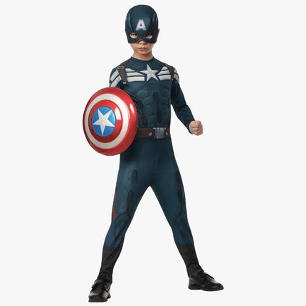 Captain America dress for kids with Shield fancydresswale.com