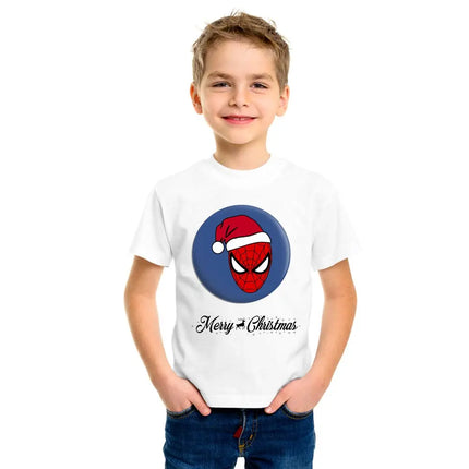 Christmas T-Shirt for Boys & Girls- Unisex with X-MAS Santa Claus Cap Fancydresswale