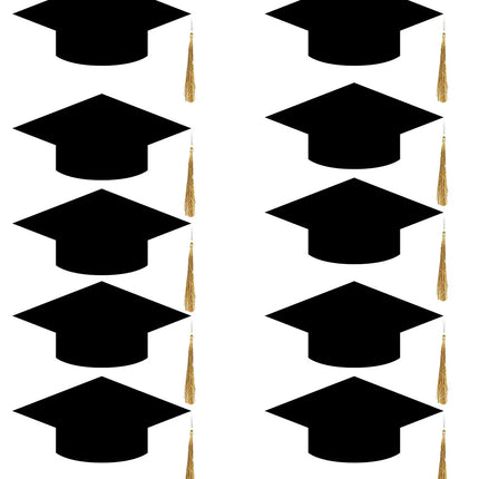 Convocation Cap for Adults Free size, Black, pack of 10 Fancydresswale
