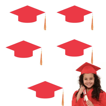 Convocation Cap for Kids, Red, pack of 5 Fancydresswale.com