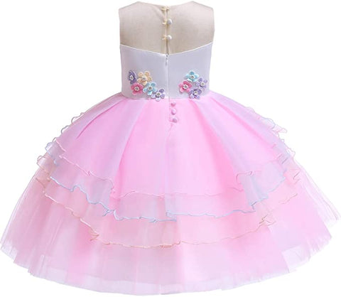 Fancydresswale Unicorn Pink dress for Girls