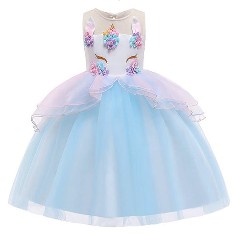 Fancydresswale Unicorn Blue dress for Girls