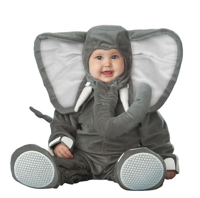 Fancydresswale baby Photography Props Elephant Animal Costume Jumpsuit Halloween Cosplay Costume(6 Months -24 Months))