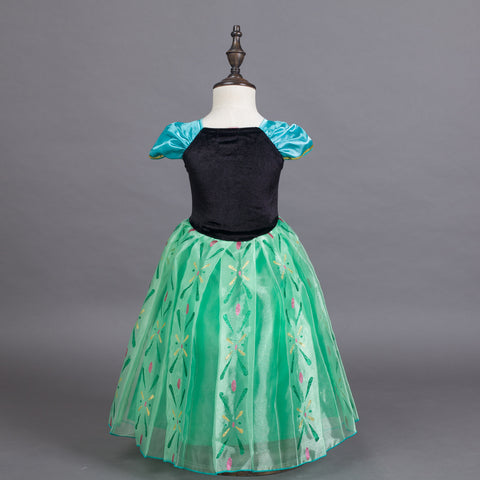 Fancydresswale Anna dress for girls green