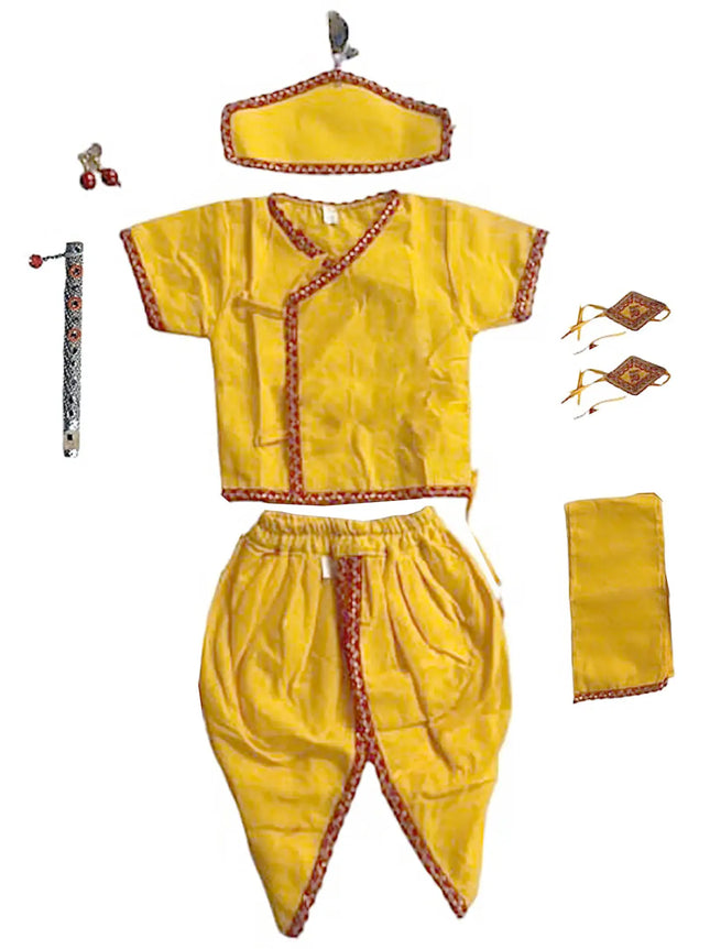 FancyDressWale Krishna costume set for Baby boys and kids with accessories Fancydresswale