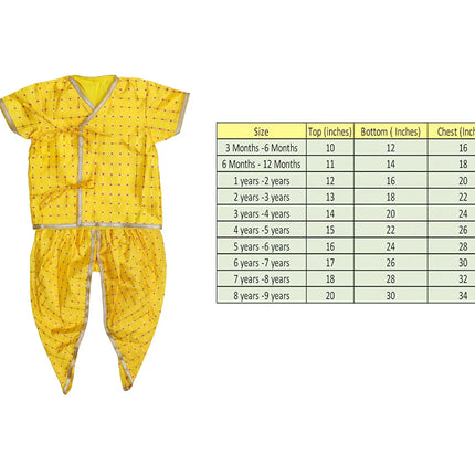 FancyDressWale Krishna dress set for Baby boys and kid with accessories-yellow Fancydresswale