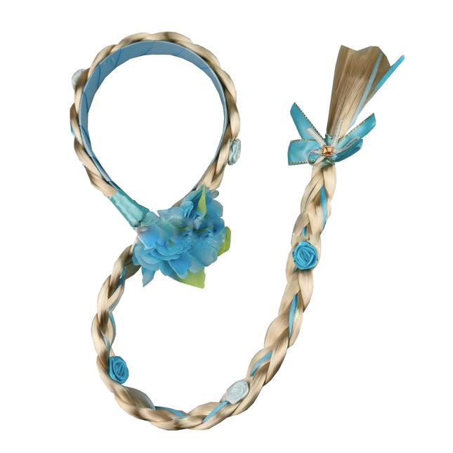 FancyDressWale Long Hair Frozen Elsa Princess Hairpiece Long 29" Cosplay Braided Wigs for Girls Princess Dress Up Accessories (Dark Blue) Fancydresswale.com