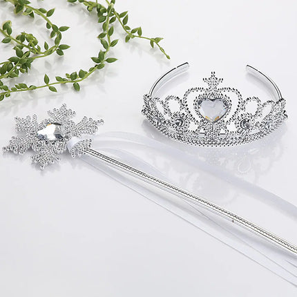 FancyDressWale Princess Dress Up Princess Silk Wands Tiaras and Crowns for Little Girls Gem Wand Gold Set fancydresswale.com