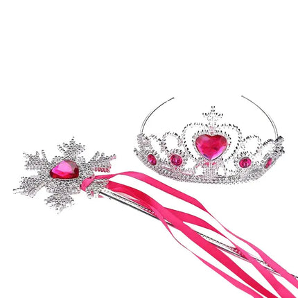 FancyDressWale Princess Dress Up Princess Silk Wands Tiaras and Crowns for Little Girls Gem Wand Gold Set fancydresswale.com