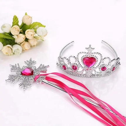 FancyDressWale Princess Dress Up Princess Silk Wands Tiaras and Crowns for Little Girls Gem Wand Gold Set fancydresswale.com