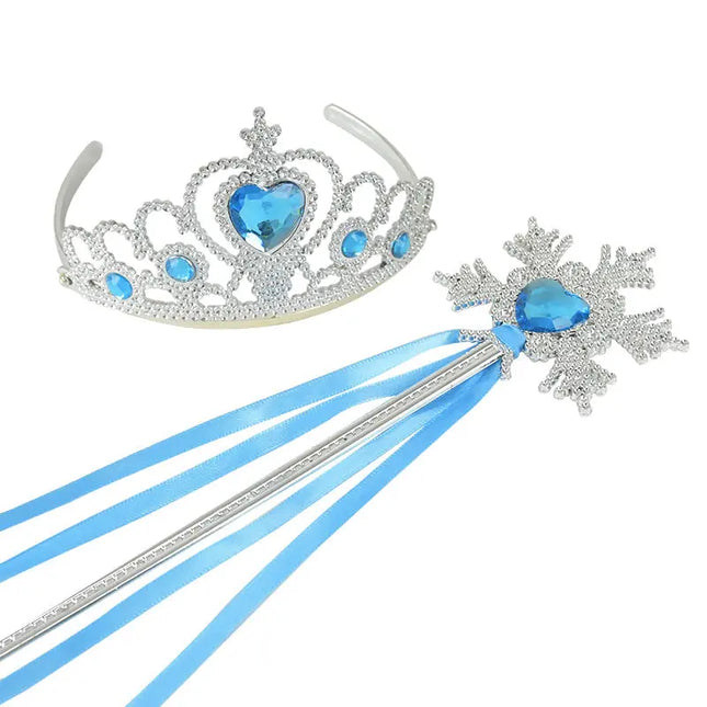 FancyDressWale Princess Dress Up Princess Silk Wands Tiaras and Crowns for Little Girls Gem Wand Gold Set fancydresswale.com
