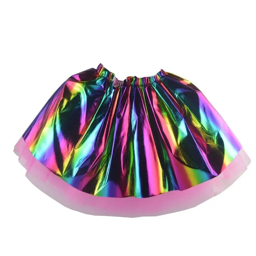 FancyDressWale Unicorn Dress Rainbow Skirt with Braid and Head Band (Free  Size 3-7 Years)