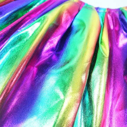 FancyDressWale Unicorn Dress Rainbow Skirt with Braid and Head Band (Free Size 3-7 Years) Fancydresswale