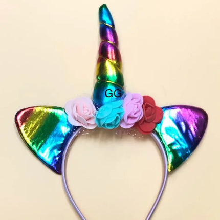 FancyDressWale Unicorn Dress Rainbow Skirt with Braid and Head Band (Free Size 3-7 Years) Fancydresswale