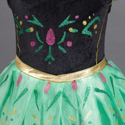 Fancydresswale Anna dress for girls green fancydresswale.com