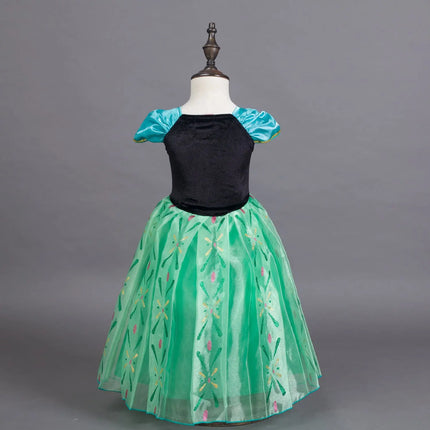 Fancydresswale Anna dress for girls green fancydresswale.com
